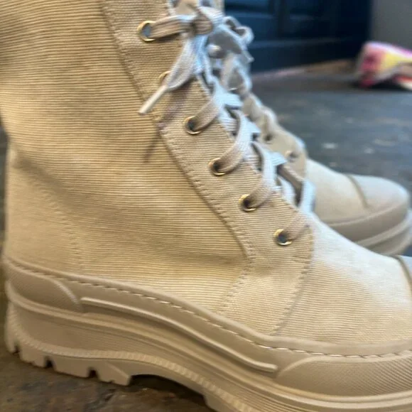 Free People Campout Canvas Lace-up Boot Size 41 (worn 1x) - Picture 4 of 10